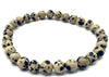 Bracelet Jaspe Dalmatien perles 6mm