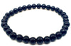 Bracelet Obsidienne Noire Dorée perles 6mm